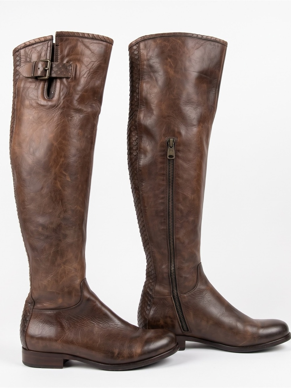 Ron White Brown Leather Knee-High Riding Boots Sz 6.5